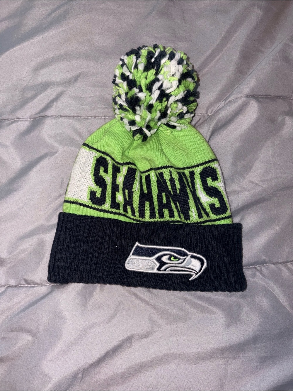Seattle Seahawks NFL Pom Winter Beanie Hat